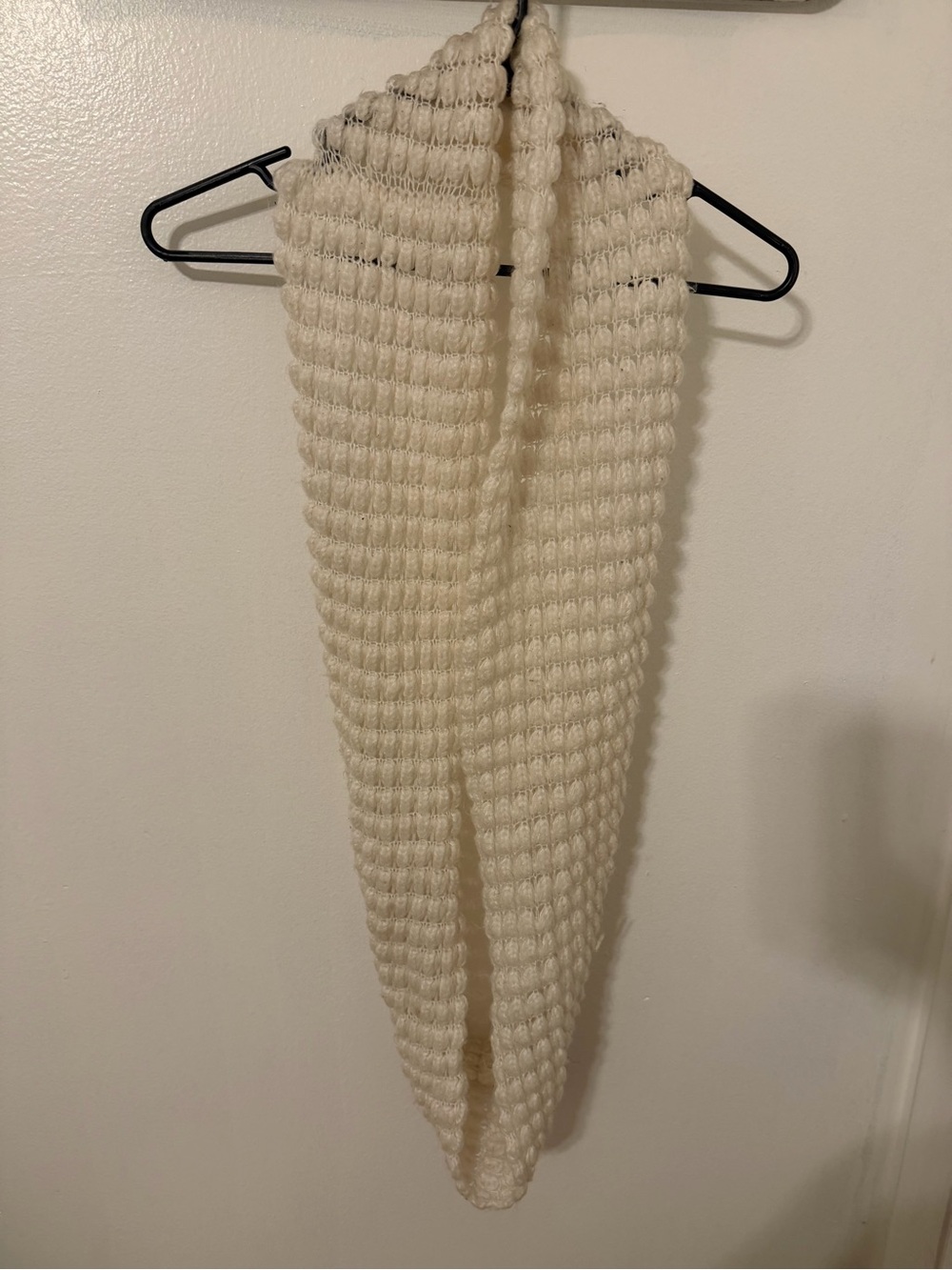 Cream Knit Infinity Scarf